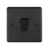 Eurolite Mbint 1 Gang 10Amp Intermediate Switch Round Edge Matt Black Plate Black Nickel Rocker