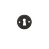 Millhouse Brass Solid Brass Open Key Hole Escutcheon - Matt Black MHRKEMB