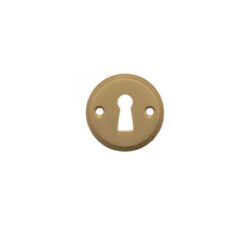 Millhouse Brass Solid Brass Open Key Hole Escutcheon - Satin Brass MHRKESB