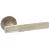 Millhouse Brass Crompton Designer Lever on 5mm Slimline Round Rose - Satin Nickel MHSR100SN