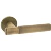 Millhouse Brass Crompton Designer Lever on 5mm Slimline Round Rose - Yester Bronze MHSR100YB