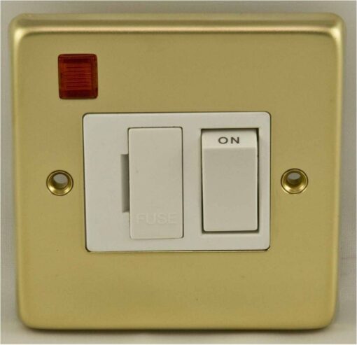 Eurolite Stainless steel Switched Fuse Spur - Polished Brass