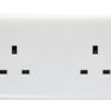 Eurolite Pl4040 Enhance White Plastic 13A 2 Gang Unswitched Socket