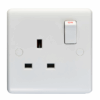 Eurolite Pl4050 Enhance White Plastic 13A 1 Gang Switched Socket Single Pole