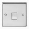 Eurolite Pss1Mw 1 Gang Master Telephone Socket Round Edge Polished Stainless Steel Plate White Interior