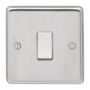 Eurolite Pss20Asww 1 Gang 20Amp Dp Switch Round Edge Polished Stainless Steel Plate White Rocker