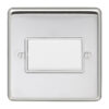 Eurolite Pssfsww 6Amp Fan Isolator Switch Round Edge Polished Stainless Steel Plate White Rocker