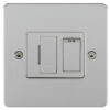 Eurolite Pssswfw 13Amp Dp Switched Fuse Spur Round Edge Polished Stainless Steel Plate White Rocker
