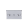 Eurolite Psst3Sw 3 Gang 10Amp 2Way Toggle Switch Round Edge Polished Stainless Steel Plate