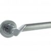 STATUS Hawaii Lever on Round Rose - Satin Chrome/Polished Chrome