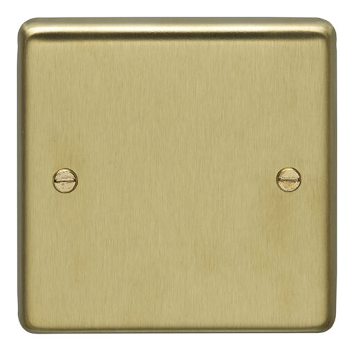 Eurolite Sb1B Single Blank Round Edge Satin Brass Plate