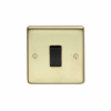 Eurolite Sb20Asww 1 Gang 20Amp Dp Grid Switch Round Edge Satin Brass Plate White Rocker