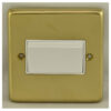 Eurolite Sbfsww 6Amp Fan Isolator Switch Round Edge Satin Brass Plate White Rocker