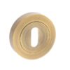 Senza Pari Key Escutcheon on Round Rose - Weathered Antique Bronze