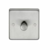 Eurolite Sss1Dled 1 Gang Led Push On Off 2Way Dimmer Round Edge Satin Stainless Steel Plate Matching Knob