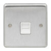 Eurolite Sss1Mw 1 Gang Master Telephone Socket Round Edge Satin Stainless Steel Plate White Interior