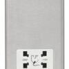 Eurolite Sssshsw Dual Voltage Shaver Socket Round Edge Satin Stainless Steel Plate White Interior