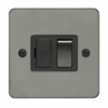 Eurolite Sssswfssb 13Amp Dp Switched Fuse Spur Round Edge Satin Stainless Steel Plate Matching Rocker Black Interior
