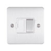 Eurolite Sssswfssw 13Amp Dp Switched Fuse Spur Round Edge Satin Stainless Steel Plate Matching Rocker White Interior