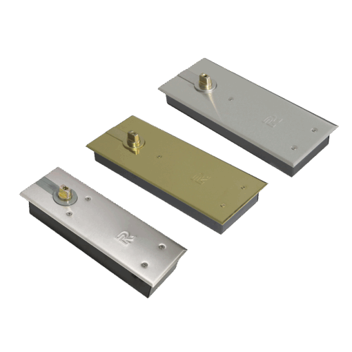 Rutland TS.7104NHO.DAX.SS Non Hold Open Floor Spring & Back Check c/w Cover Plate Satin Stainless Steel