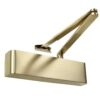 Rutland TS.9205 Door Closer c/w Semi-Radius Cover, Flatbar Armset Satin Brass