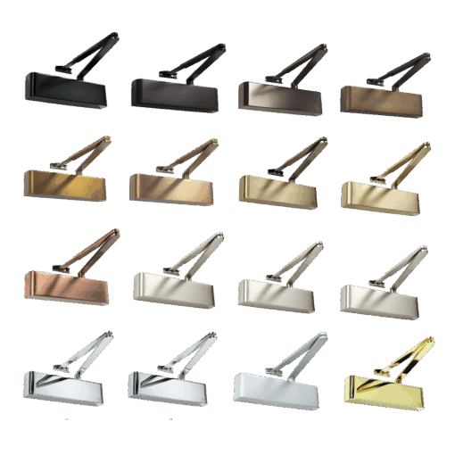 Rutland TS.9205 Door Closer, DABC c/w Semi-Radius Cover, Flatbar Armset Weathered Bronze