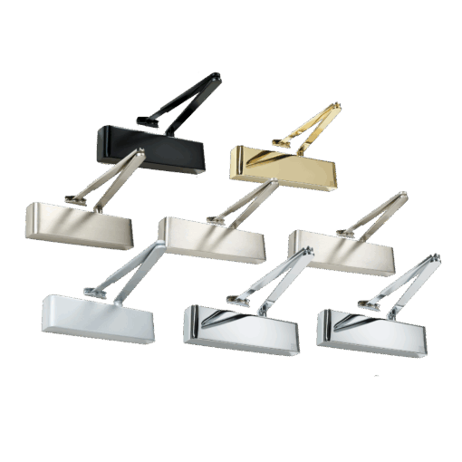 Rutland TS.9206 Door Closer c/w Semi-Radius Cover & Flatbar Armset PVD Brass