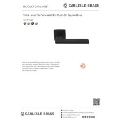 Carlisle Brass Volta Door Handle On Concealed Square Rose - Matt Black EUL110MB