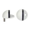 Zoo Hardware ZAS06B-PCW Door Stop Floor Mounted - Oval - Powder Coated Matt White