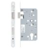 Zoo Hardware Mortice Escape Sashlock - 72mm Centres, 60mm Backset - Radius Forend, Powder Coated White ZDL7260ESC-R-PCW