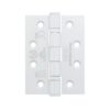 Zoo Hardware ZHSS243 Grade 13 Ball Bearing Hinge Stainless Steel - Grade 201 - 102 x 76 x 3mm Powder coat White
