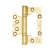 Zoo Hardware Flush / Interleaf Hinge Pair - CE/UKCA - Grade 11 - PVD Satin Brass ZHSSFH-243S-PVDSB