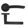 Zoo Hardware ZPA020-MB Santiago Door Handle on Rose Black