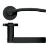 Zoo Hardware ZPZ100-OMB Adria Door Handle on round rose Matt Black