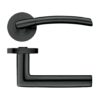 Zoo Hardware ZPZ140-OMB Olympus Door Handle on round rose Matt Black