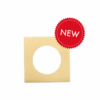 Zoo Hardware ZPZSQSR-FSB ZPZ Spare Square Rose Pack Pvd Satin Brass