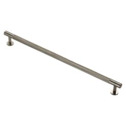 Knurled Pull Handles - Satin Nickel, 320mm Centres, 350mm Overall, 37mm Projection