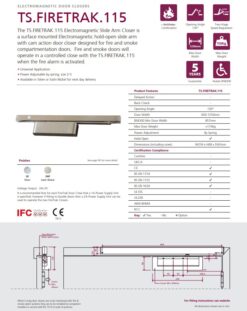 TS.FIRETRAK.115 Electromagnetic Slide Arm Closer