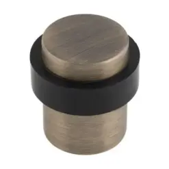Floor Mounted Pedestal Door Stops - Antique Brass
