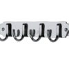 Heritage Brass Coat Hooks On Plate (223Mm Width), Polished Chrome