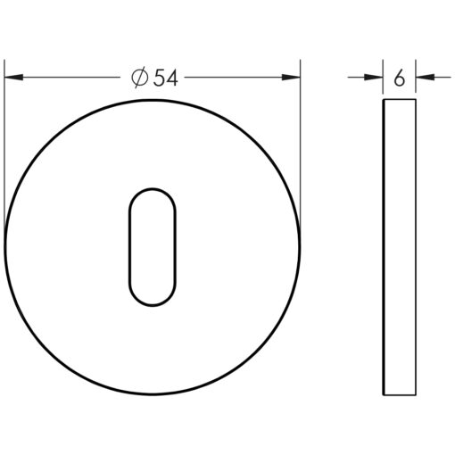 Frelan Hardware CRES Standard Keyway Round Rose Escutcheon