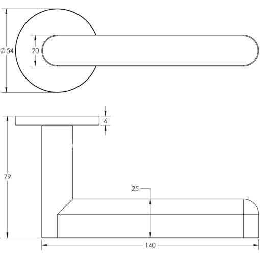 Frelan Hardware CRES CR-101 Door Handle