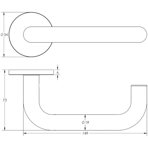 Frelan Hardware CRES CR-106 Rose Door Handle