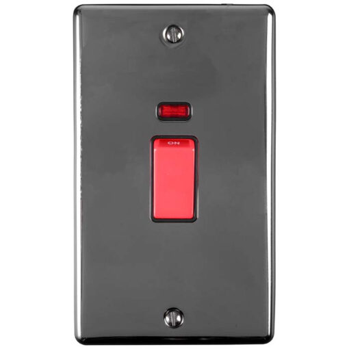 Enhance Decorative 45Amp Switch With Neon Indicator - Double Plate