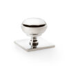 Quantock Cupboard Knob on Square Backplate
