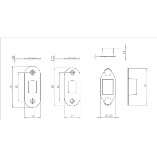 Radiused Accessory Packs for Heavy Duty Tubular Deadbolts