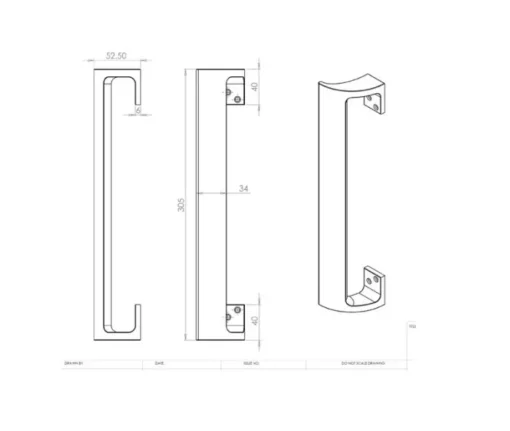 Aluminium Cranked Pull Handles