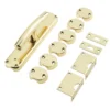 Curved T Knob Espagnolette Bolt - Polished Brass