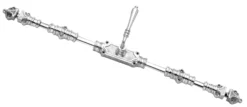 Lever Handle Door Brass Espagnolette Bolt - Upto 9 feet Doors - Left Hand