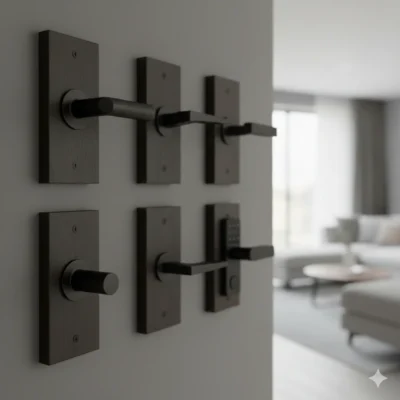 black door handles